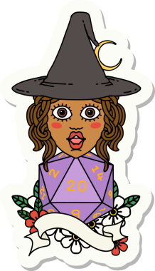 Bir insan tarafından çizilmiş 20 zarlı insan büyücüsünün çıkartması.