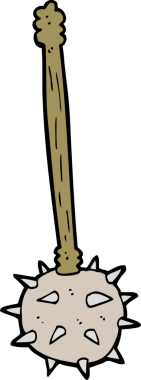 bir insan tarafından çizilmiş ortaçağ biber gazı çizgi filmi