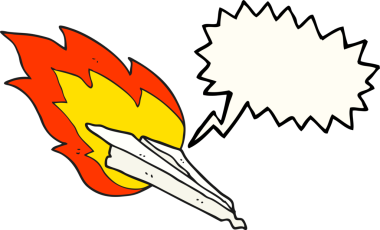 Bir insan tarafından çizilen serbest konuşma balonu karikatürü kağıt uçak kazası