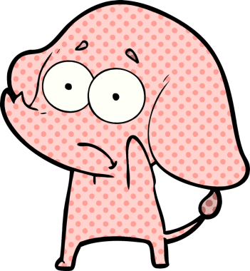 bir insan tarafından çizilmiş belirsiz bir fil.