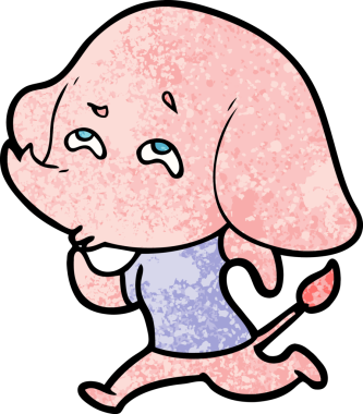 Bir insan tarafından çizilmiş karikatür fili