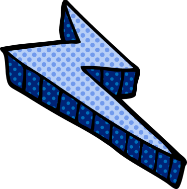 Bir insan tarafından çizilmiş karalama dekoratif yıldırım