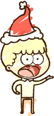 Bir insan tarafından çizilen Noel Adam Tebeşiri