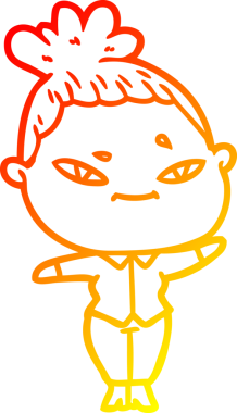 Bir insan tarafından çizilmiş bir karikatür kadın çizimi