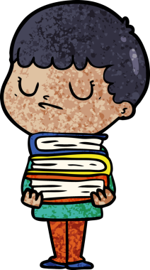 Bir insan tarafından çizilmiş huysuz çocuk çizgi filmi.