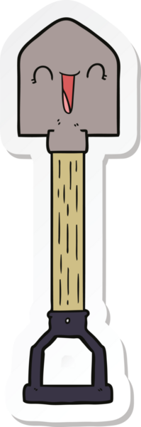 Bir insan tarafından çizilmiş kürek çıkartması.