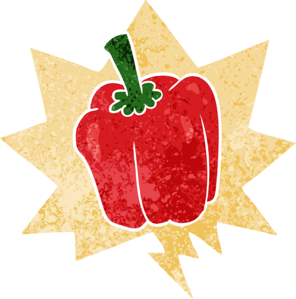 grunge 'da konuşma baloncuğu olan karikatür biberi bir insan tarafından çizilmiş tedirgin geçmiş dokuma tarzı