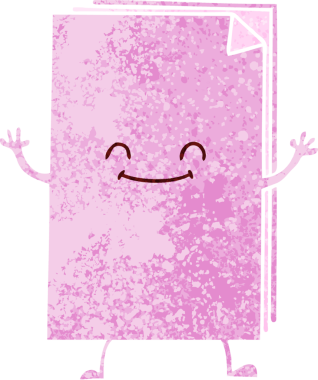 Retro illüstrasyon tarzı tuhaf çizgi film. Bir insan tarafından çizilmiş mutlu kağıt yığını.