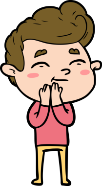 Bir insan tarafından çizilmiş mutlu çizgi film adamı.