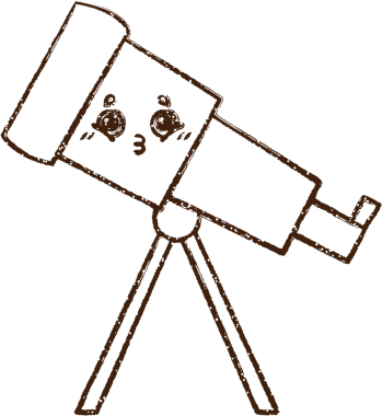 Bir insan tarafından çizilen Teleskop Kömür Çizimi