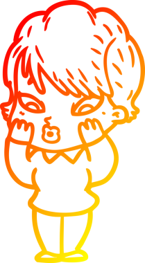 Bir insan tarafından çizilmiş bir karikatür kadın çizimi