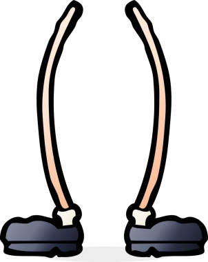 bir insan tarafından çizilmiş karikatür bacakları