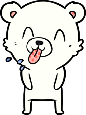 Bir insan tarafından çizilmiş kutup ayısı karikatürü