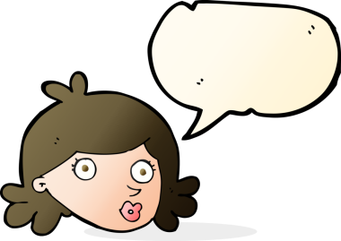 bir insan tarafından çizilmiş konuşma baloncuklu güzel bir yüz.