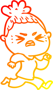 Bir insan tarafından çizilmiş kızgın bir karikatür çizimi.