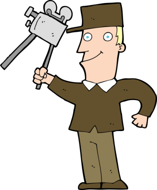 Bir insan tarafından çizilmiş çizgi film yapımcısı.