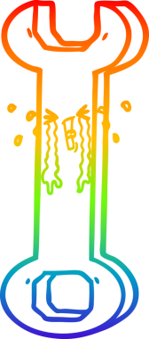 gökkuşağı gradyan çizgi çizimi bir insan tarafından çizilmiş çizgi film anahtarı