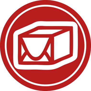 bir insan tarafından çizilmiş paket dairesel simgesi