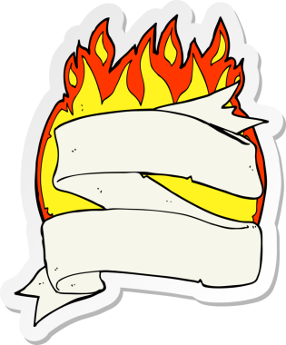 Bir insan tarafından çizilmiş bir parşömen çıkartması.