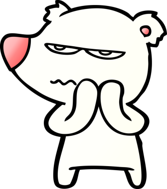 Bir insan tarafından çizilmiş kutup ayısı karikatürü