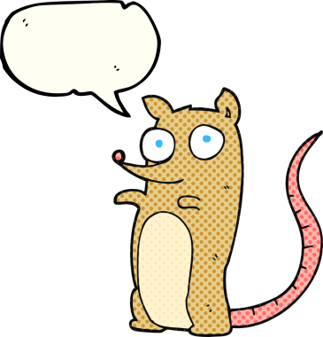 Bir insan tarafından çizilmiş serbest çizilmiş çizgi roman konuşma balonu çizgi film faresi