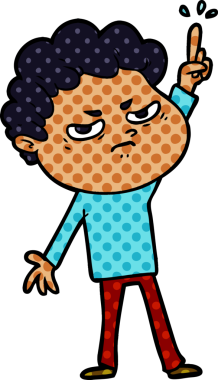 Bir insan tarafından çizilmiş kızgın bir adam.