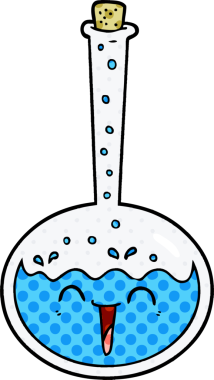 bir insan tarafından çizilmiş kimyasal iksir.