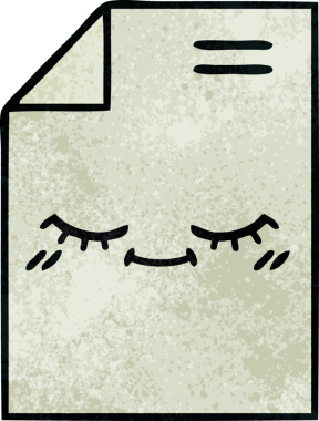 Bir insan tarafından çizilmiş bir kağıdın retro grunge desen karikatürü