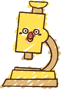 Bir insan tarafından çizilmiş mikroskop Tebeşiri