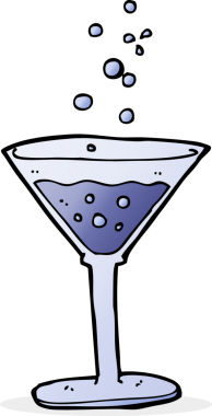 bir insan tarafından çizilmiş karikatür kokteyli