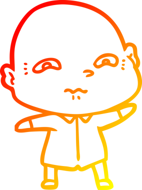 Bir insan tarafından çizilmiş karikatür çizimi.