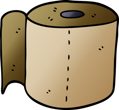 Bir insan tarafından çizilmiş tuvalet kağıdı karalaması.