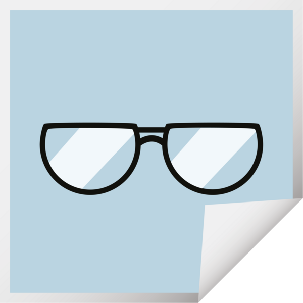 Bir insan tarafından çizilmiş grafik vektör illüstrasyon kare etiketi