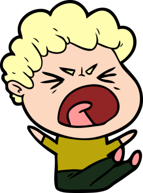 Bir insan tarafından çizilmiş öfkeli bir adam.