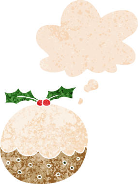 Düşünce baloncuklu çizgi film pudingi grunge dertli retro desenli bir insan tarafından çizilmiş