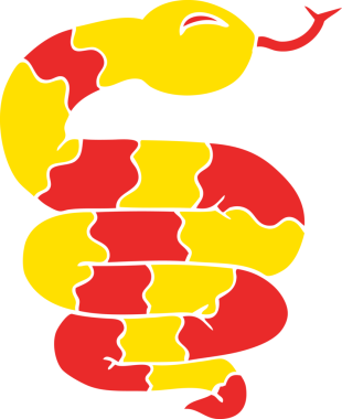 Bir insan tarafından çizilmiş karalama yılanı.