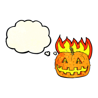 Bir insan tarafından çizilmiş balkabağı.