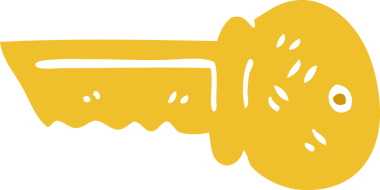 Bir insan tarafından çizilmiş altın karalama anahtarı.