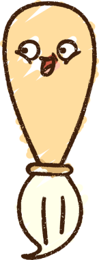 Bir insan tarafından çizilmiş Boya Fırçası Tebeşiri