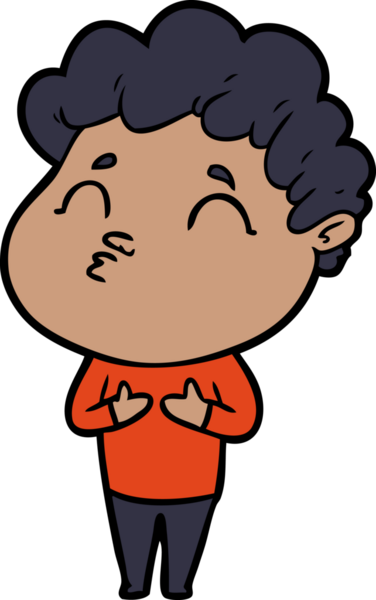 Çizgi film adamı somurtuyor Bir insan tarafından çizilmiş