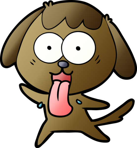 Bir insan tarafından çizilmiş şirin bir çizgi film köpeği.