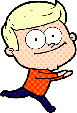 Bir insan tarafından çizilmiş mutlu bir adam.