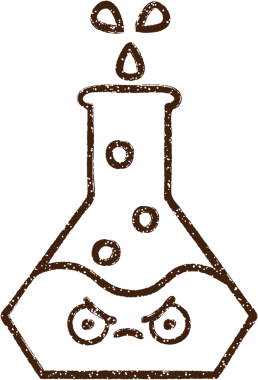 Bilim Deneyi Kömür Çizimi Bir insan tarafından çizildi