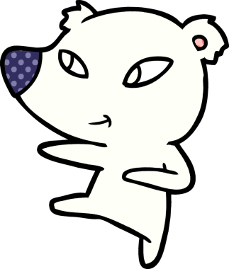 Bir insan tarafından çizilmiş kutup ayısı karikatürü