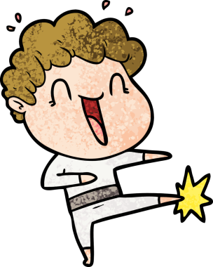 Bir insan tarafından çizilmiş mutlu bir adam.