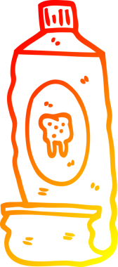 Bir insan tarafından çizilmiş bir diş macununun sıcak gradyan çizimi