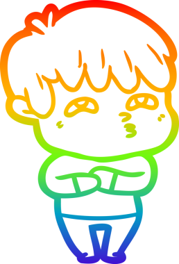 Gökkuşağı gradyanı çizimi Bir insan tarafından çizilmiş tuhaf bir çizgi