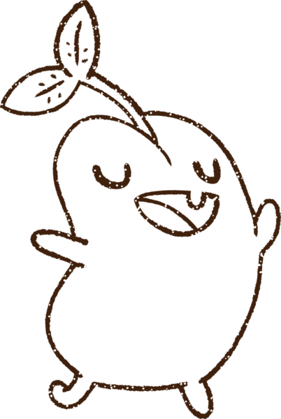 Bir insan tarafından çizilen filizlenen fasulye kömürü.