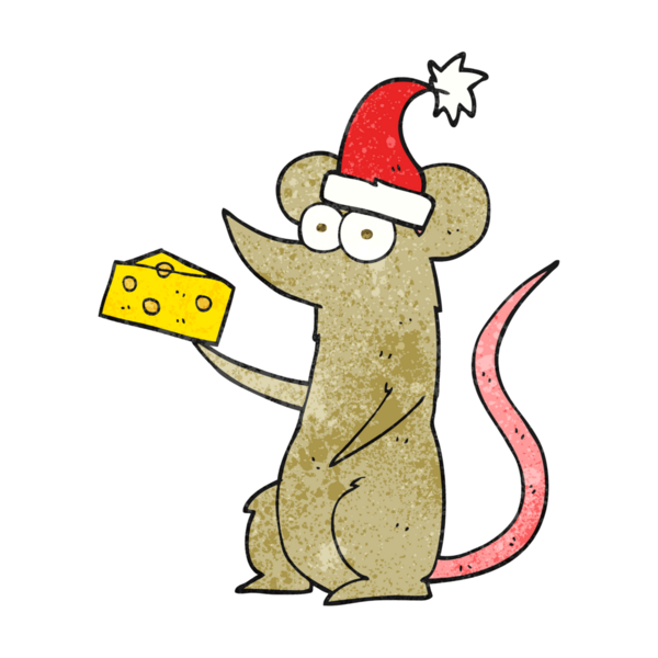 Bir insan tarafından çizilmiş peynirli el yapımı çizgi roman faresi.