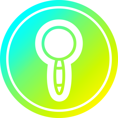 Bir insan tarafından çizilmiş havalı eğimli büyüteç dairesel simge